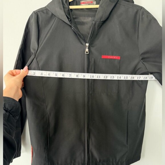 Authentic Vintage Prada Black Jacket with Red Logo – Iconic Staple - Picture 8 of 17